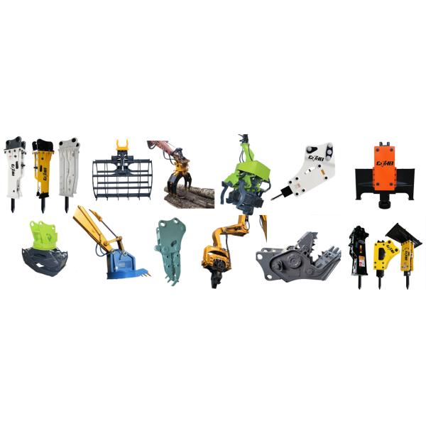 Concrete Pulverizer Yakai CTHB 306 Degree Rotating Hydraulic Pulverizer for 6-9ton Excavator Demolition Crusher