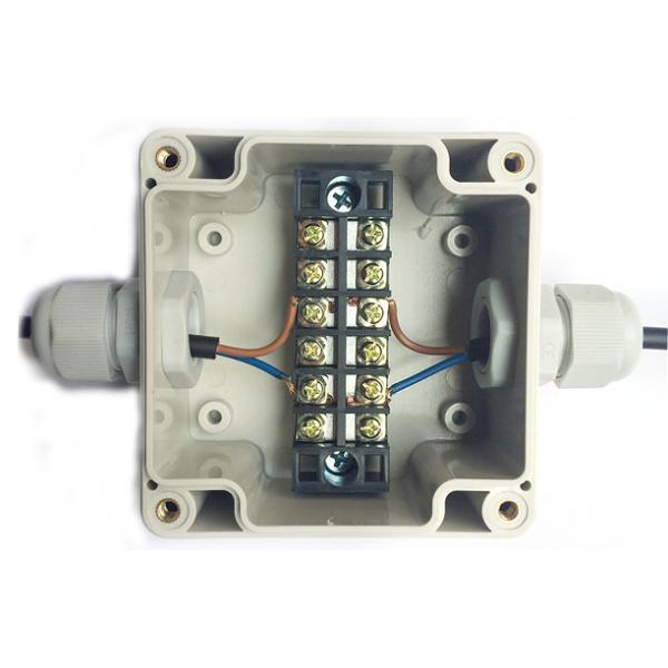 Lighting Cable Wiring Junction Box 83*81*56mm Electric Distribution Enclosure Waterproof with Connectors