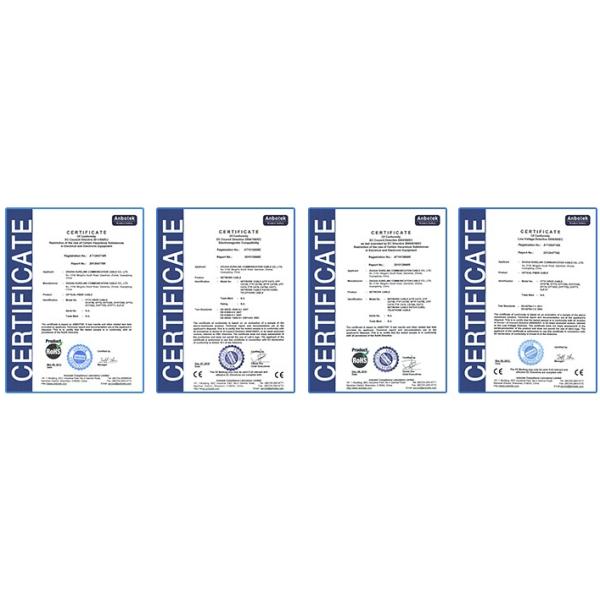 Waterproof Outdoor Fiber Optic Cable 2~12 Core With PE Polyethylene Jacket