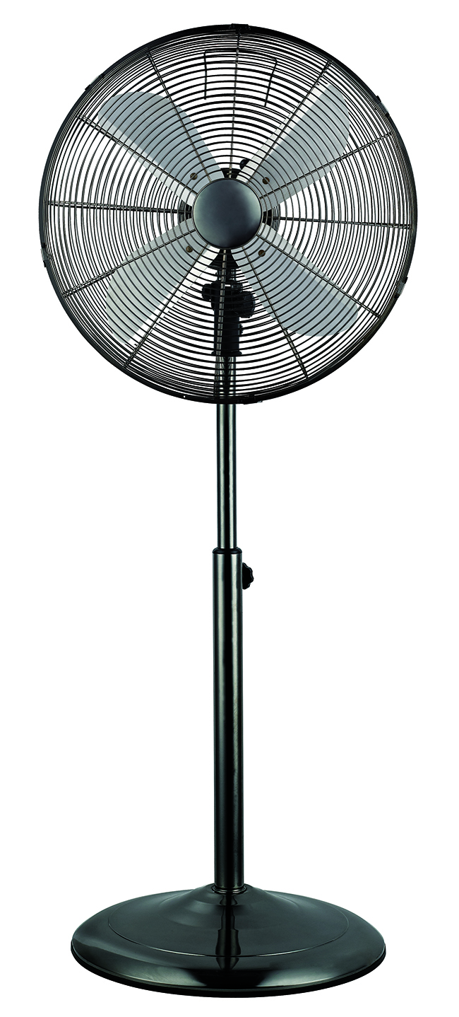 Plastic 4 Blade 16 Quiet Pedestal Fan Retro Classic For Home Chrome Color
