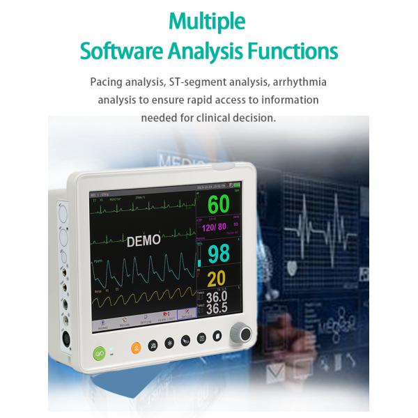 Medical RR TEMP PR Portable Patient Monitors 110V-240V Max 720H Graphic