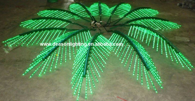 lighted palm trees