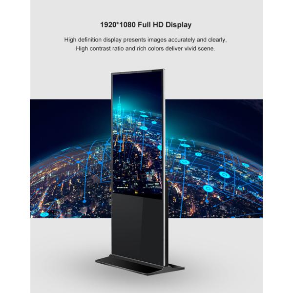 55 Inch Floor Standing LCD Advertising Player Interactive Touch Screen Kiosk