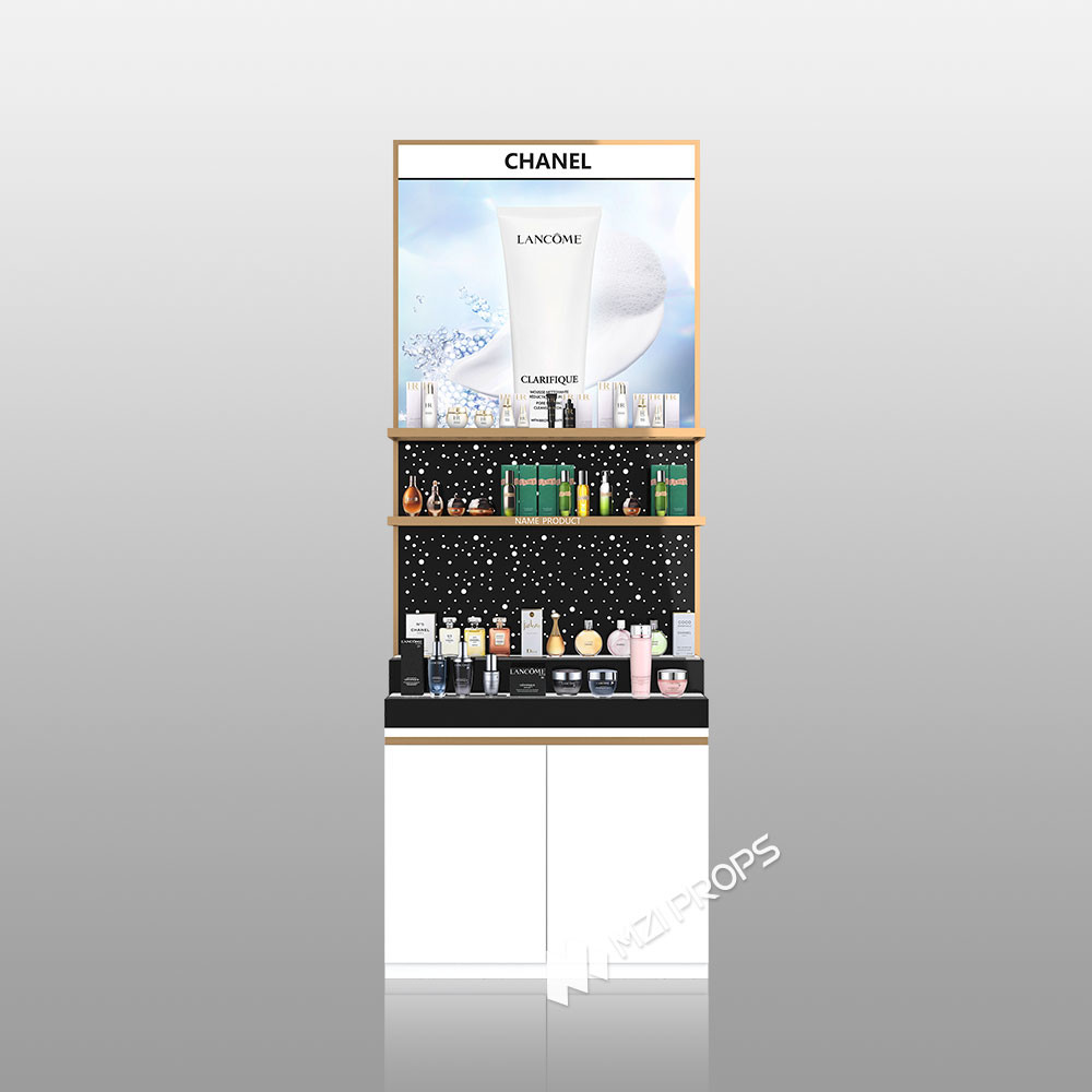 China TJiS-B3 9mm Crystal Block Translucent Lighting Skincare Display Cabinet wholesale