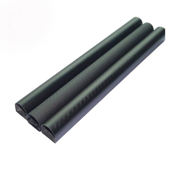 T400 T800 Machined Carbon Fiber Square Tube 20mm Oval Rectangular