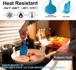 Rubber Spatula, Upgrade Strong Handle With Ergonomic Grip, Heat Resistant Up To
