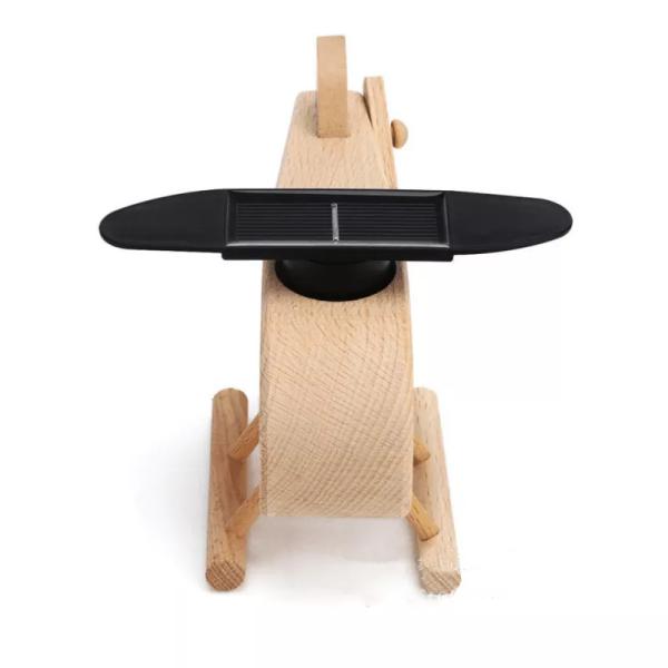 Handmade Decorative Solar Power Educational Toys Promotional Gifts Wooden Airplane Model