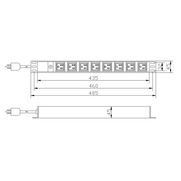 8X15A PDU Power Distribution Unit,Power Distribution Unit,Electrical Distribution Unit (EDU)
