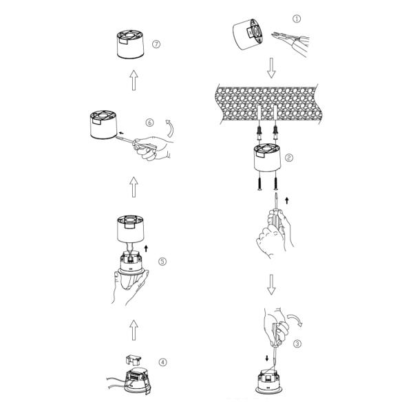 24GHz Lifesnor Detection DC Microwave Sensor Embedded Type Dry Contact Version MSA200D RC