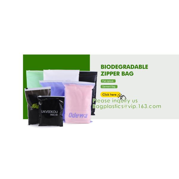 Compostable Environmentally Friendly Frosted Garment Zip lockk, Disposable, Waterproof, Dustproof