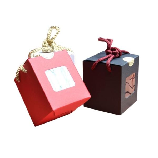Christmas Gifts Cardboard Box With Handles CMYK PMS With Window