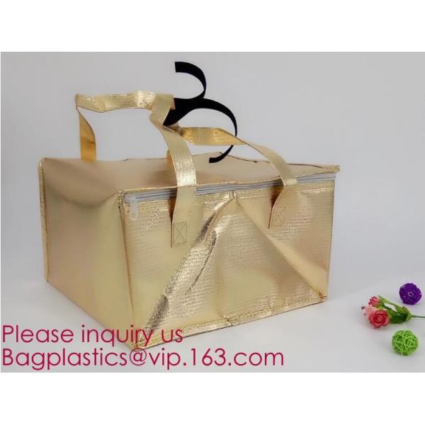 Foldable Lunch Insulated Cooler Bag Heated Food Delivery Bag Thermal Pizza Delivery Cooler Bag