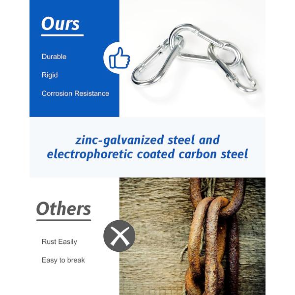 Polished Finish Stainless Steel 304 Rigging Carabiner Snap Hooks DIN5299c Spring Hook