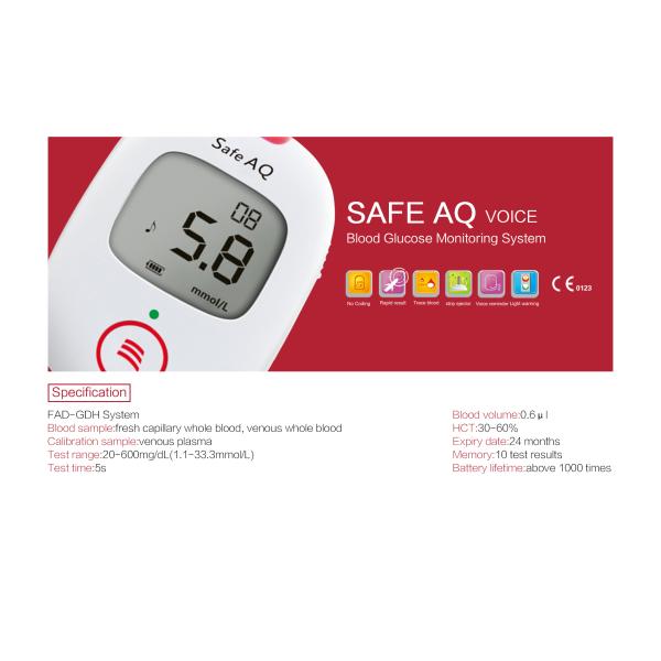 Maltose Blood Glucose Strips Light Warning Automatic Applying Blood Sample