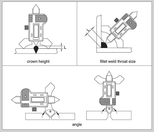 Big LCD Display Digital Welding Gauge Precision Measuring Tools