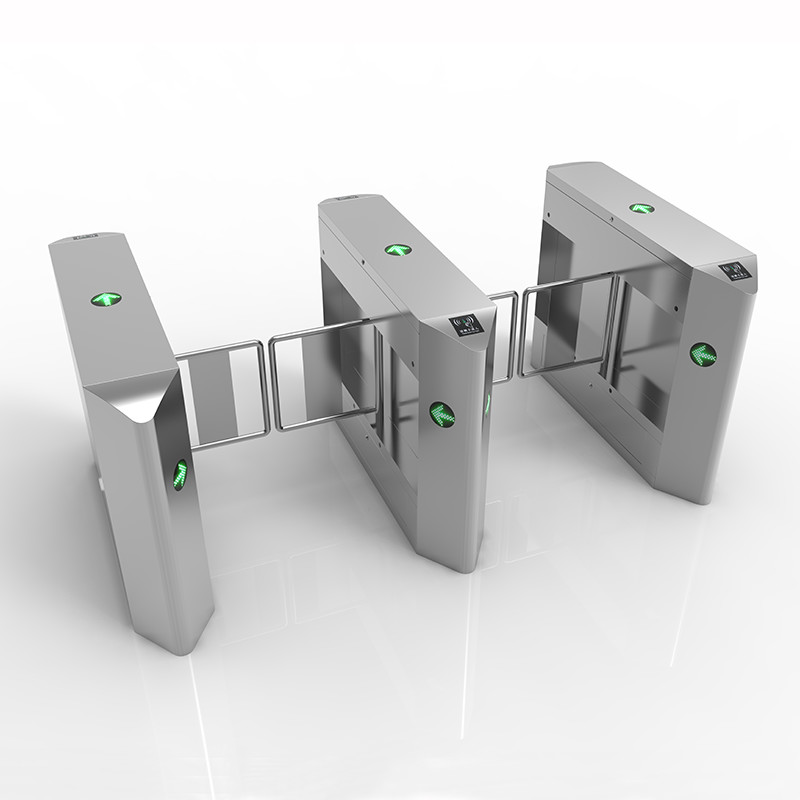 China SUS304 Pedestrians Turnstile Access Control Swing RFID Electronic Barrier Gate wholesale