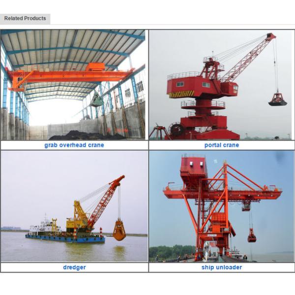 Mechanical Clamshell Grab Bucket Steels Four Wirerope For Crane Excavator