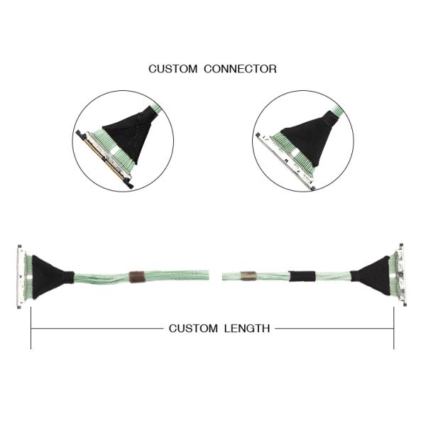 30 Pin Micro Coaxial Lvds EDP Cable 0.3mm Pitch DF56-30P-0.3SD