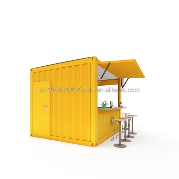 Galvanized Steel Bending 180g 10FT Mini Pop-up Shop Container Coffee Shop/Bar/Fast-food Restaurant/Convenience Store/Kiosk/Booth