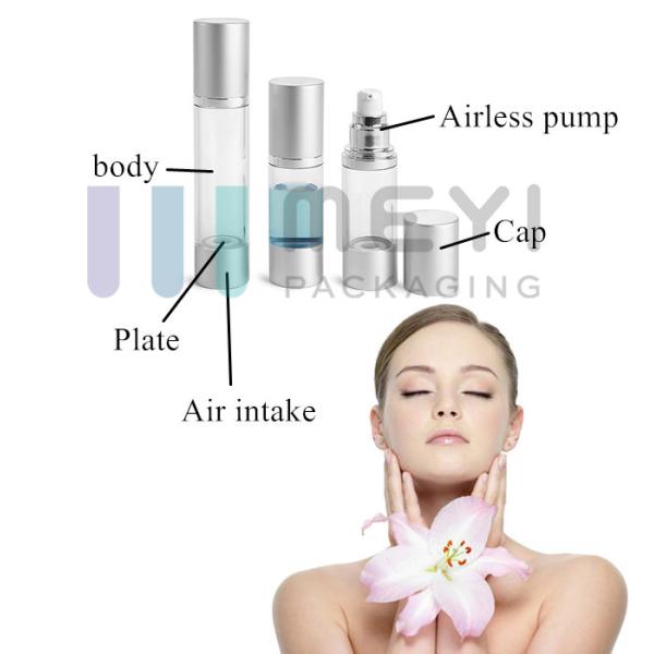 15ml 30ml 50ml AS Airless Pump Bottle With Golden Airless Pump Up - Down System