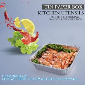 12.5inX10in/32X26cm Disposable Rectangle Large Aluminum Foil Trays Containers