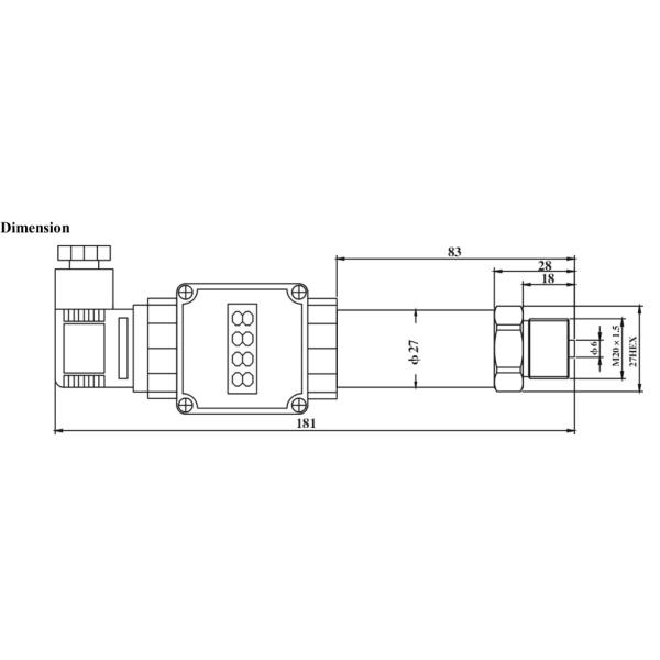 SS316L Digital Pressure Sensor For Water Liquid 4 - 20mA