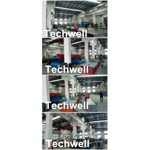 Step Tile Color Steel Roll Forming Machine , Galvanized Coil Wave Tiles Making Machine