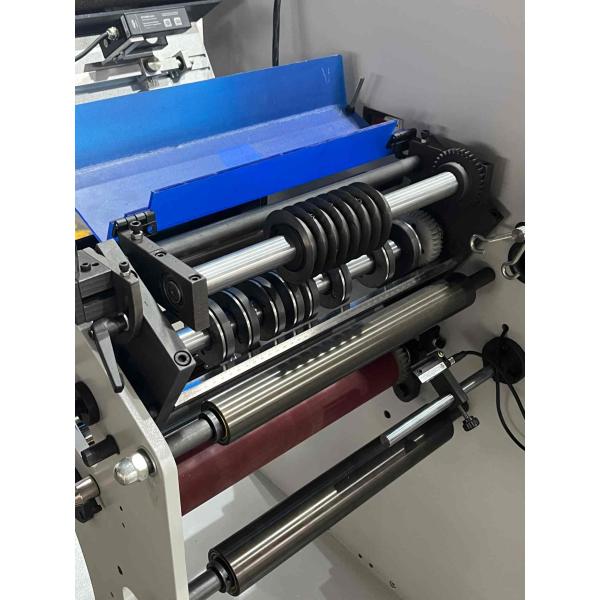 Auto Paper Rolls Slitter Rewinder Machine 350mm PLC Control