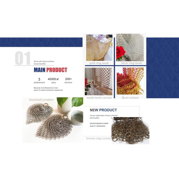 Customized Aluminum Alloy Chainmail Ring Metal Ring Mesh Wine Bottle Bag