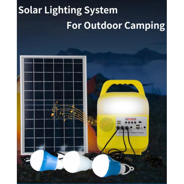 9W 6000mah Portable Solar Camping Light With Bluetooth Radio