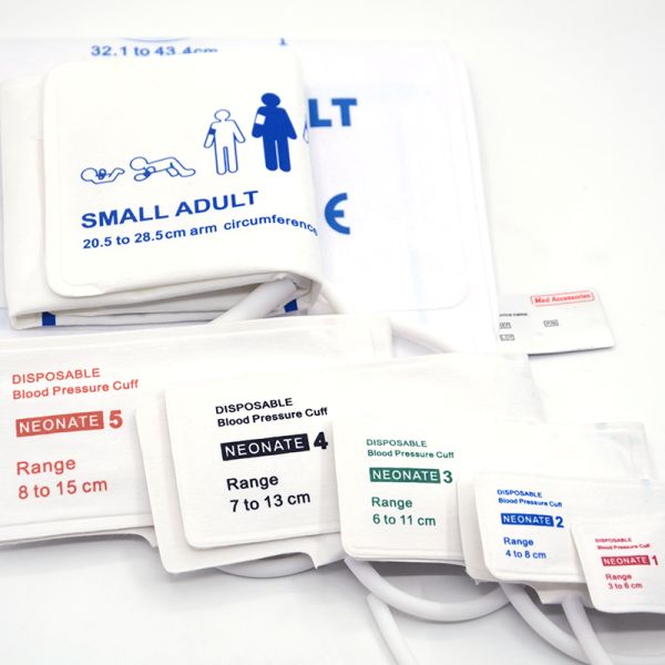 Med Accessories ISO13485 NIBP Cuff Reusable Disposable TPU Material For Infants Adult