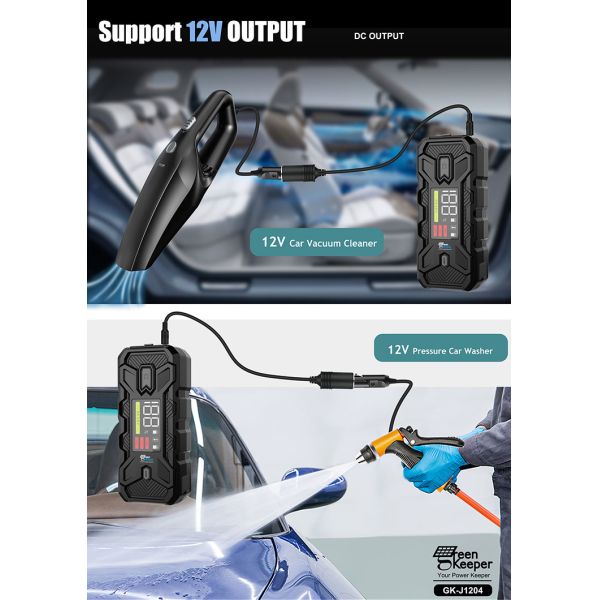 Green Keeper 3000A Type-C PD65W Car Emergency Battery for Extreme Temperature Vehicles