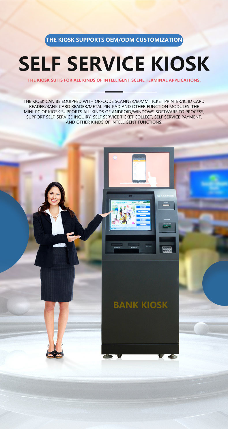 Cash Deposit / acceptor Payment indoor cash machine kiosk Self Service Terminal