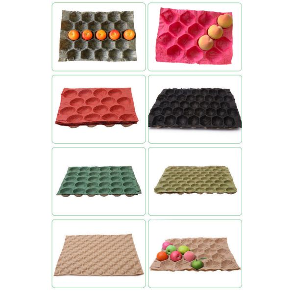 Biodegradable Paper Tray Fruits Packaging Kiwi Paper Moulded Pulp Caliber Tray Liner