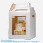 Tall Cake Boxes 4 Pack 12x12x14 Cake Boxes For Tier Cakes 12 Inch - Disposable