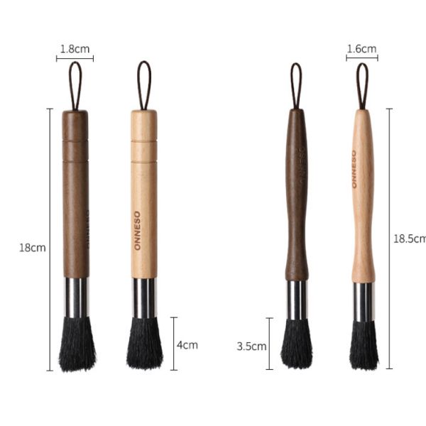 Coffee Machine Brush Coffee Accessories Cleaning Brush Barista Brush for Coffee Grinder and Espresso Machine with Natural Hair