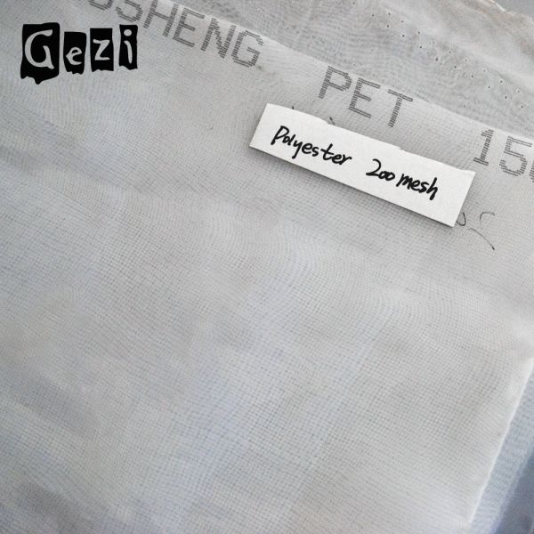 White Yellow Polyester Screen Printing Mesh , Plain Weave Silk Screen Fabric Mesh