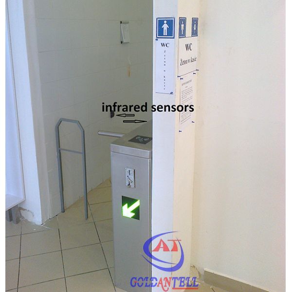 Rustproof Steel Bi Directional Tripod Turnstile Gate Pedestrian With Rfid Reader