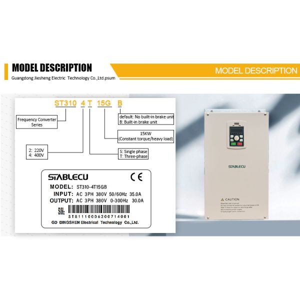 380V 15KW 20HP Variable Frequency Inverter For 3 Phase Motor