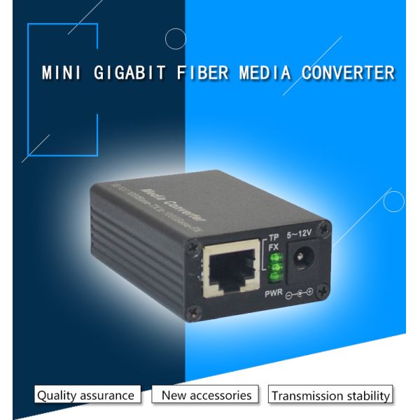 Mini 1port gigabit ethernet fiber media converter for 1000M ethernet over SC SM fiber to 20~80KM