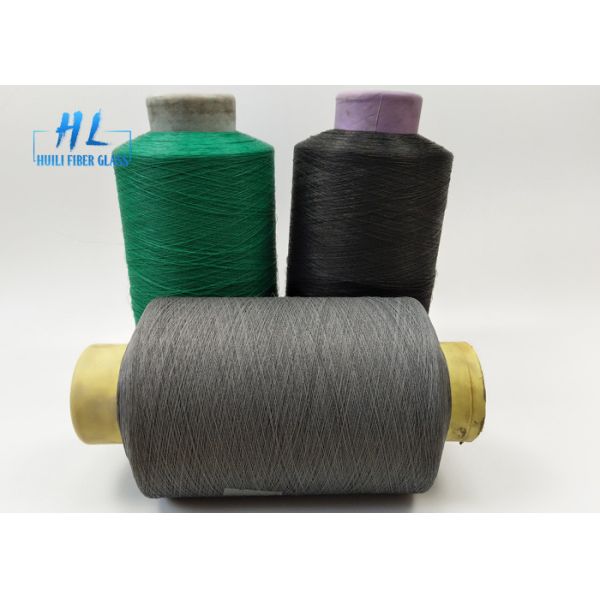 Red Color PVC Coated Fiberglass Yarn Heat Resisitant With Good Softness