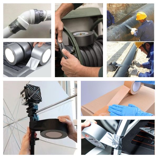 Premium Silver Cloth Tape High Viscosity No Residue Matte Non Reflective