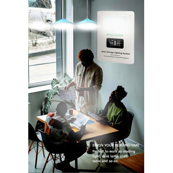 40W/60W MPPT Solar Hybrid Inverter With 3.2~3.6A For 6W*3pcs LED Bulb Panel Kit With Battery