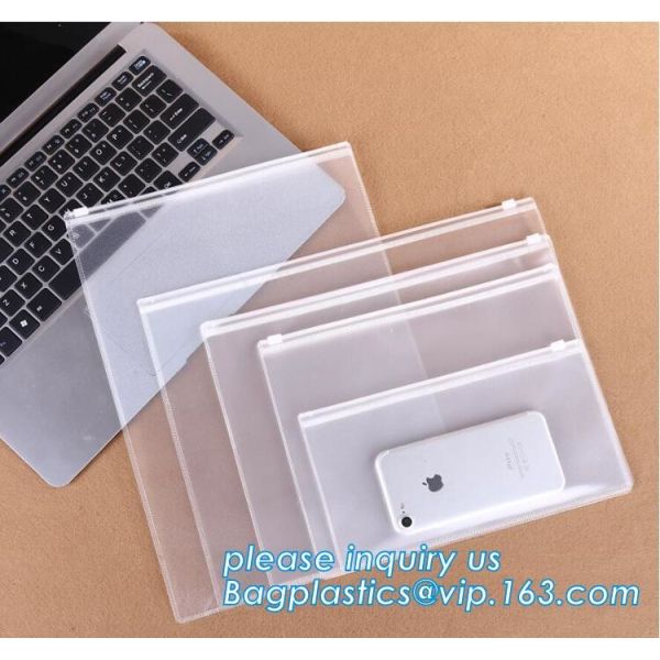 non-heavy metals Zip lockkk file document pvc bags,plastic document bag with zipper,waterproof document bag with custom