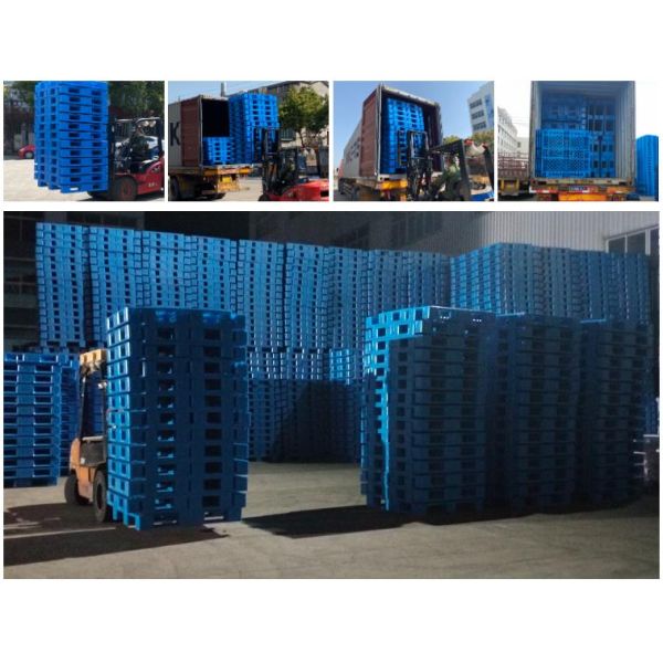 Stackable Cargo HDPE Plastic Pallets 9 Feet 4 Way Entry 120*110cm