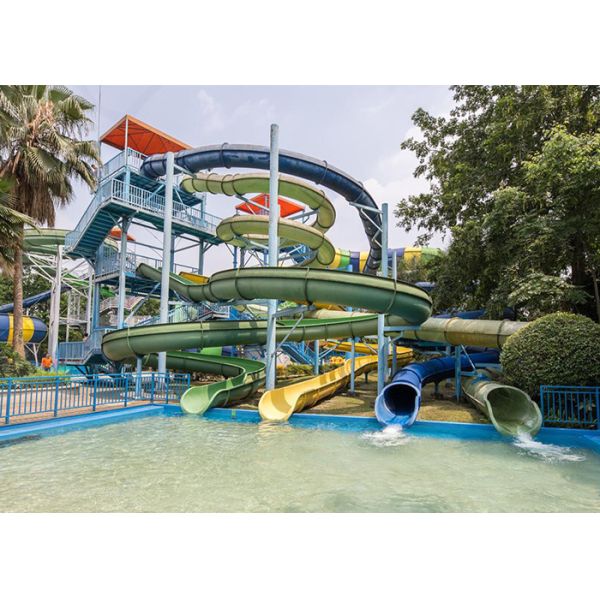 Huge Space Bowl Water Slide Playground / Commercial Water Slide Equipment