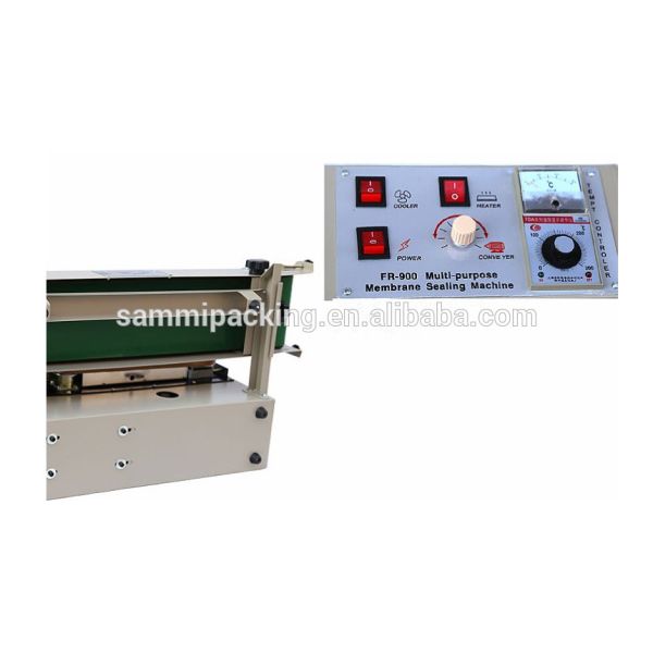 High-Speed Continuous Band Sealer FR900C - Plastic Bag Sealing Machine with Counter, Food Packaging Heat Sealer