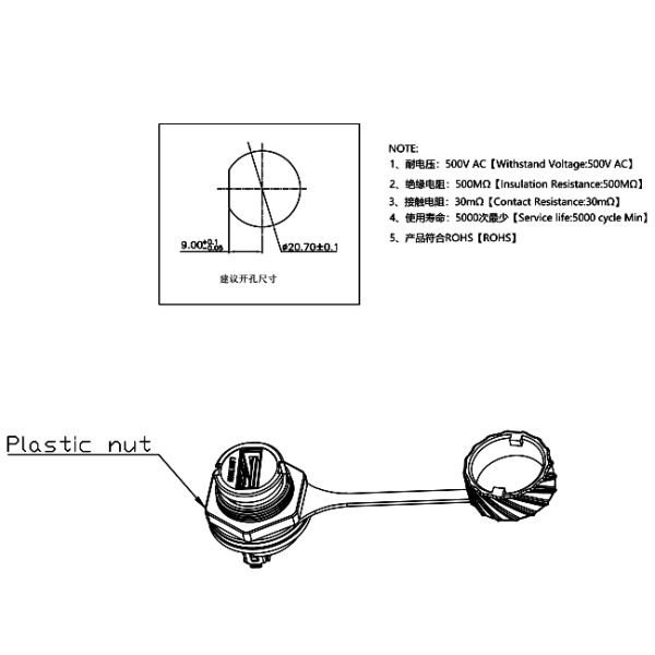 Dustproof AF/AF Female To Female USB 3.0 Coupler