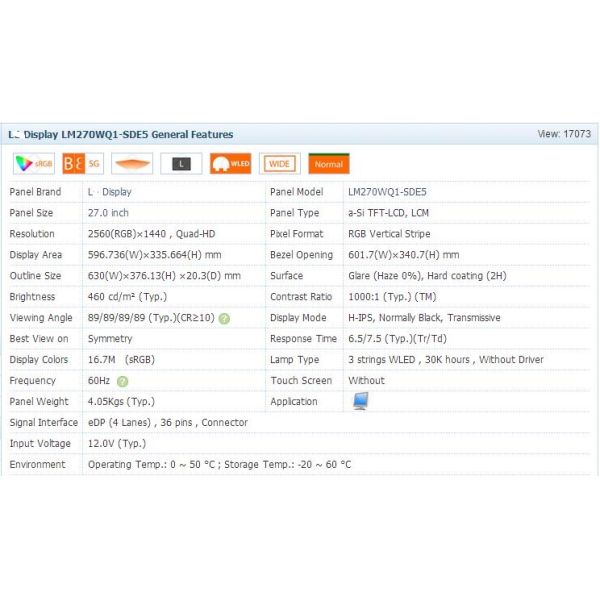 A1312 Screen Replacement LM270WQ1 SDE5 SDE3 For IMac