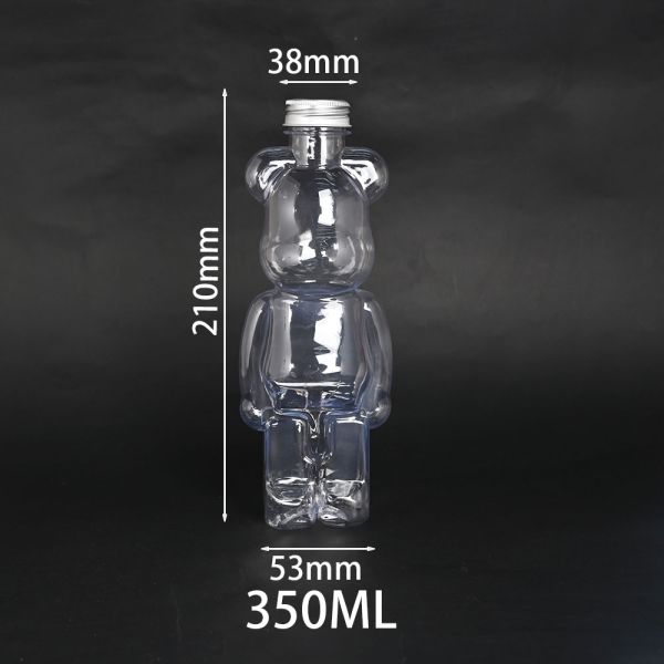 Customize Bear Shape Container New 400ml 500ml 700ml PET Plastic Bottles for Beverage